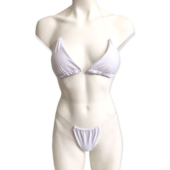 🆕No Tan Line White Brazilian Bikini - Picture 1 of 6